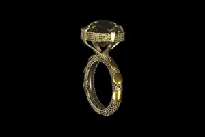 Single Out 2 - Silver & Gold ring with Green Amethyst